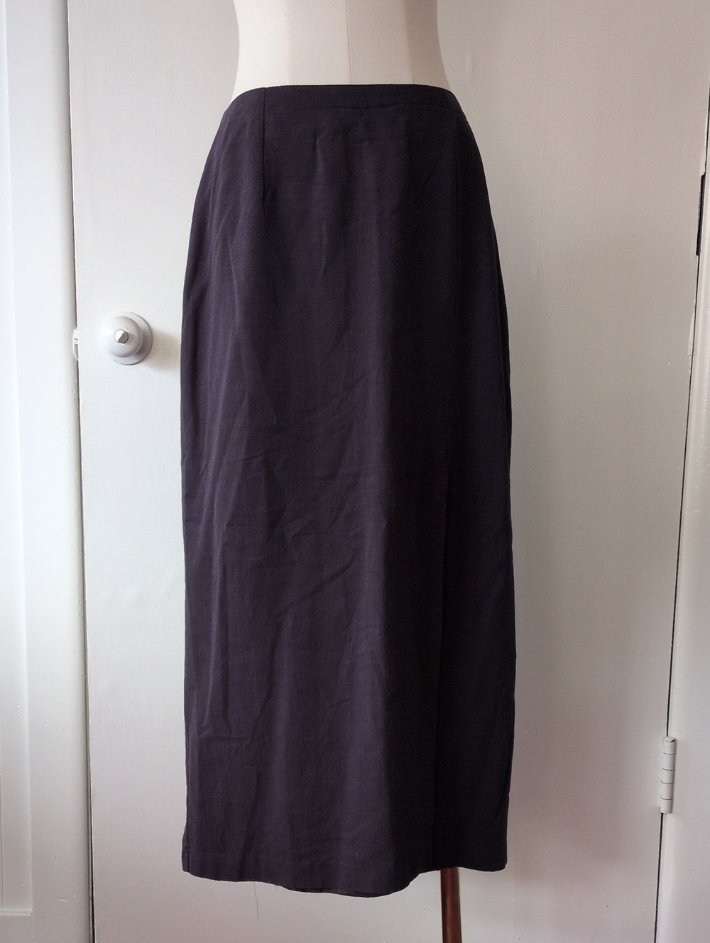 Petite Sophisticate Navy Maxi Skirt - Size 10 Petite